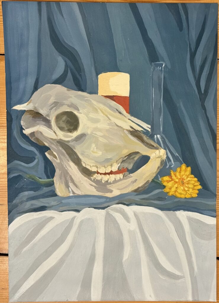 Lebka, A3 akryl / Skull, A3 acrylic