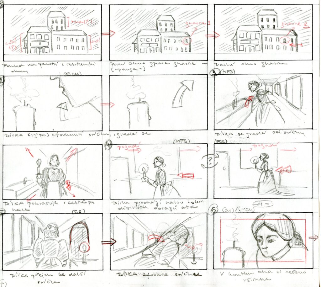 Storyboard „Tma“ / „Tma“ storyboard