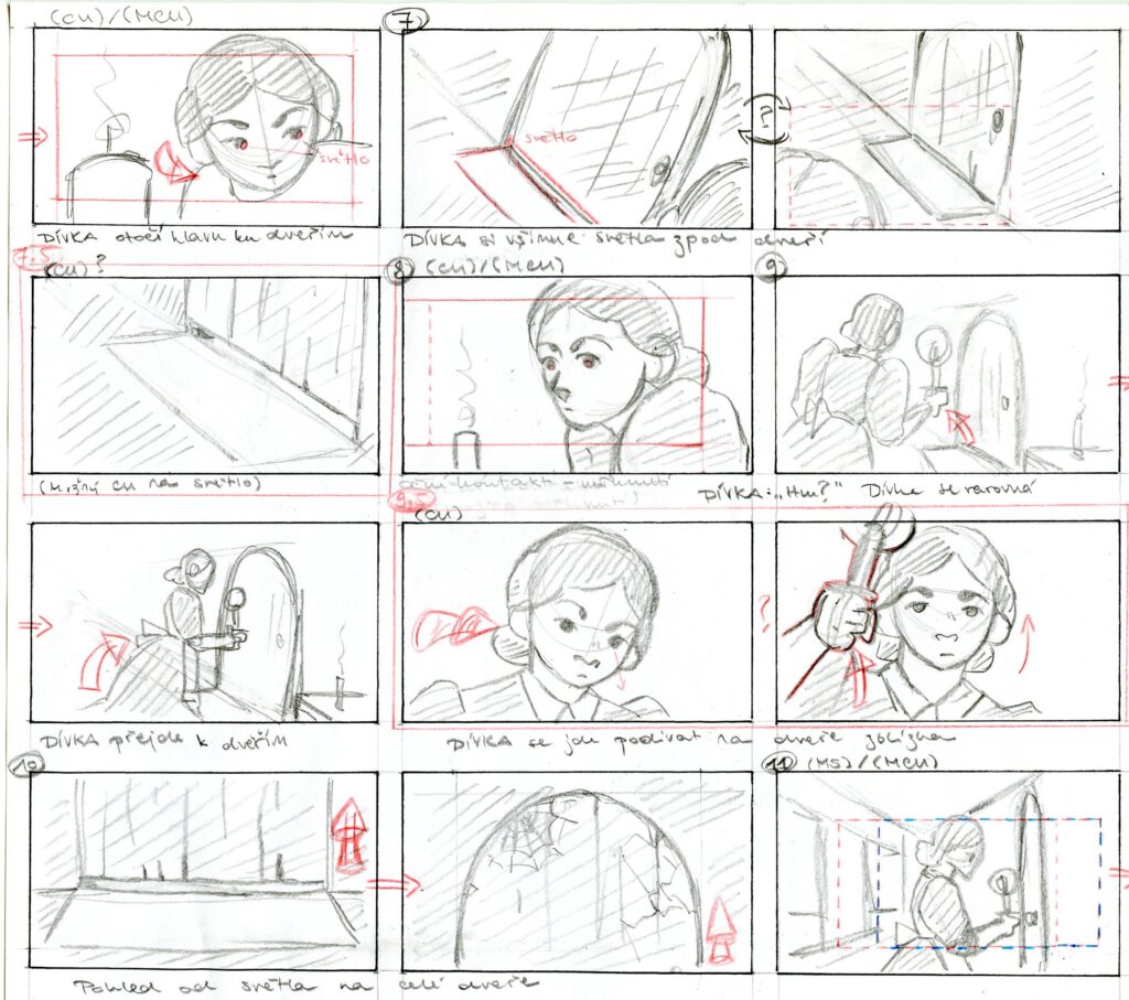 Storyboard „Tma“ / „Tma“ storyboard