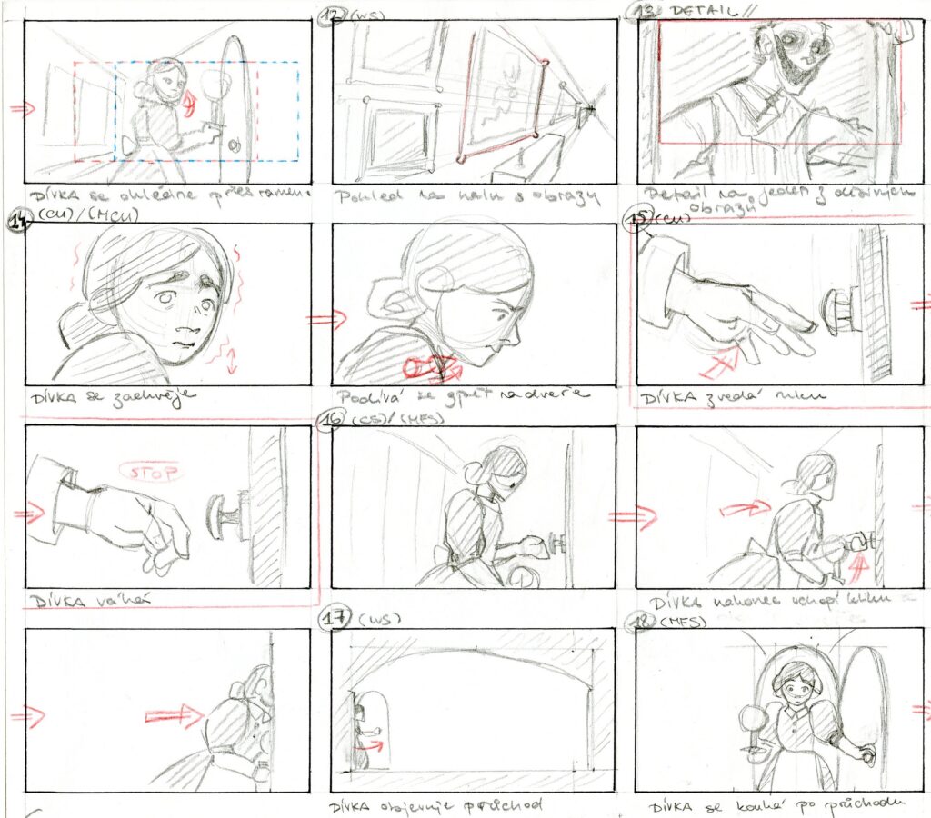 Storyboard „Tma“ / „Tma“ storyboard
