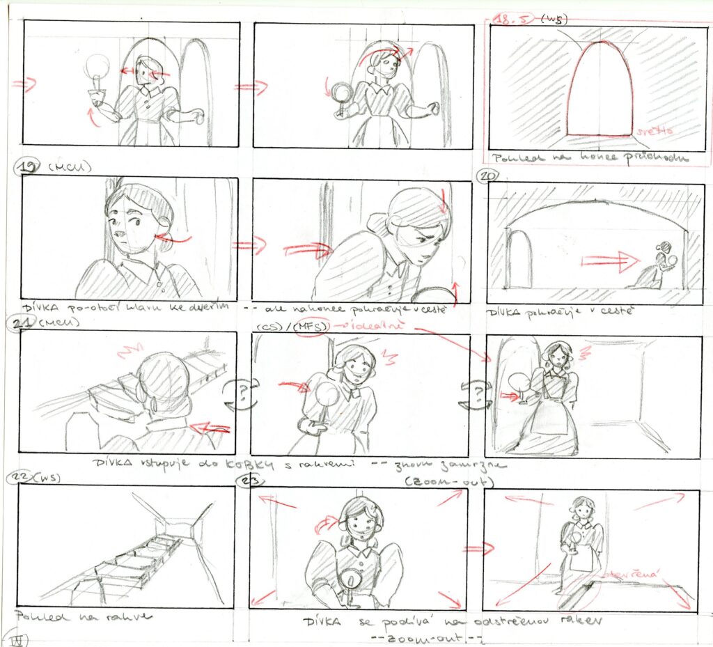 Storyboard „Tma“ / „Tma“ storyboard