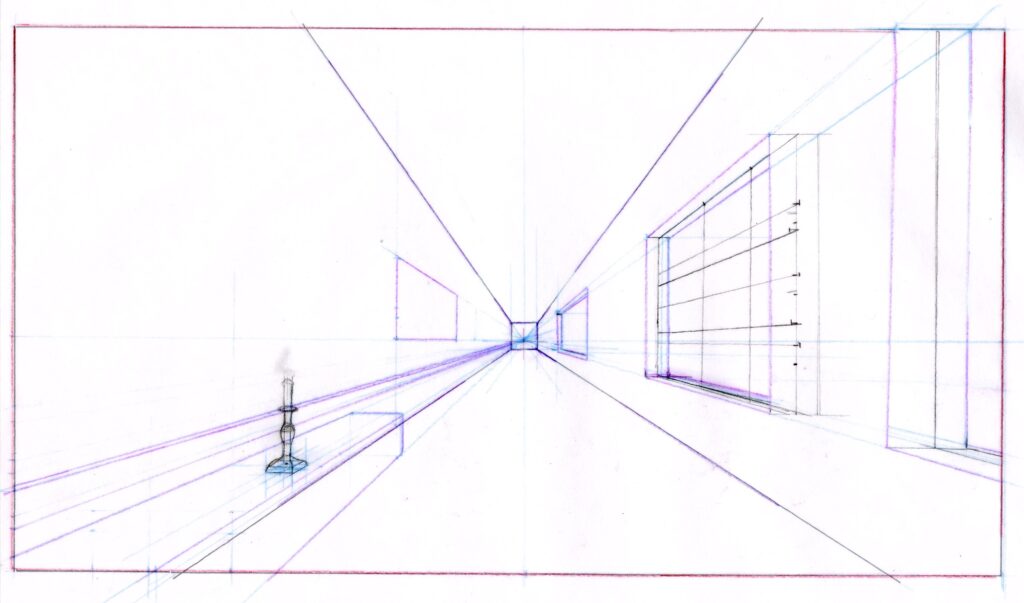Návrh chodby pro animaci „Tma“ / Concept of a hallway for the animation „Tma“